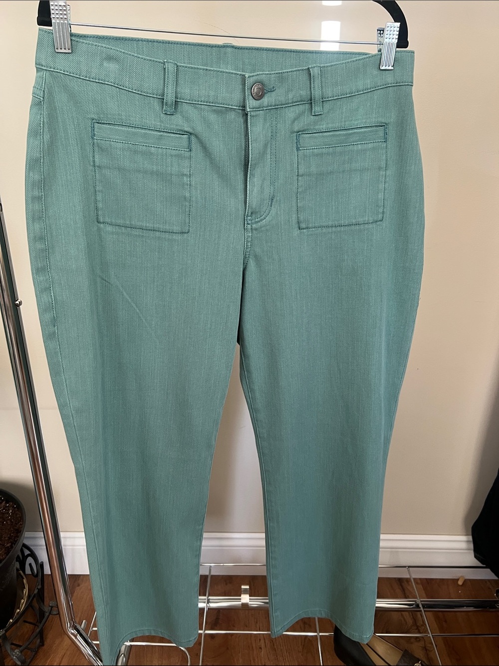 Green Straight Leg Ankle Pants